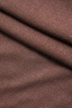 MICAS Midi Dresses-Twist Ruched Slit Sleeveless Midi Dress COFFEE