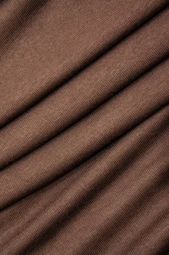 MICAS Maxi Dresses-Twist Strapless Cut Out Ruched Maxi Dress BROWN