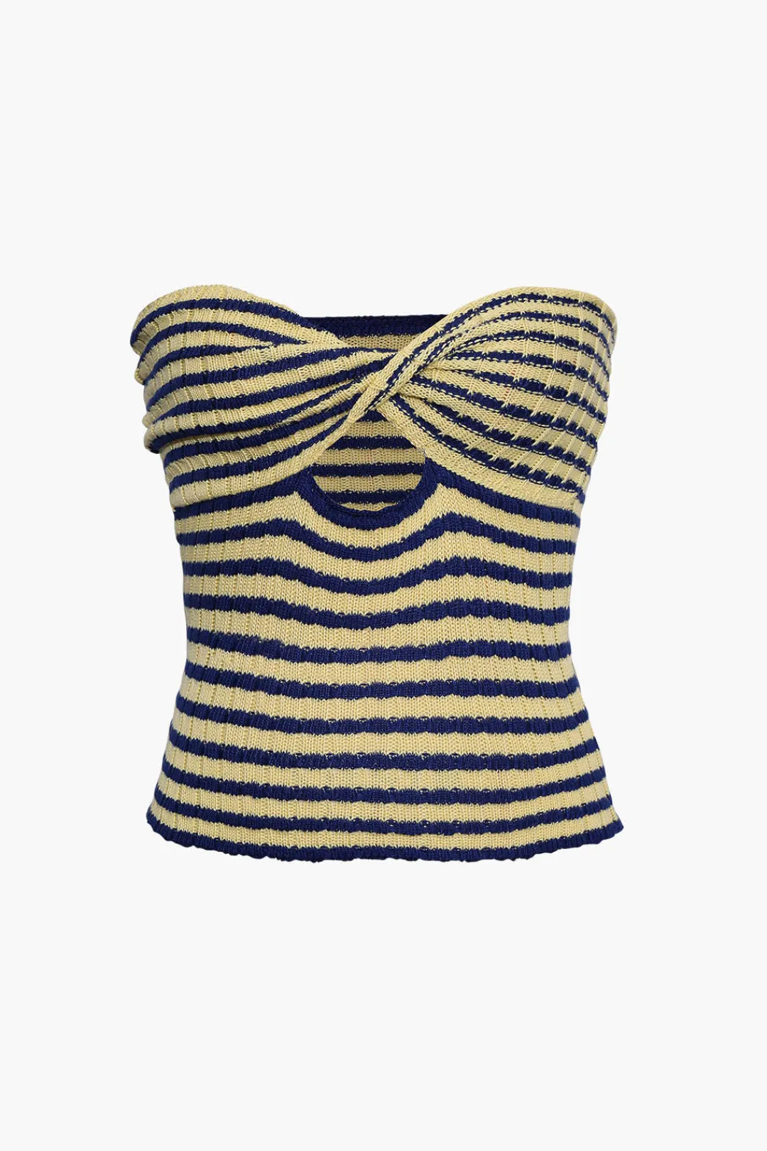 MICAS Tube Tops-Twisted Front Knitted Top