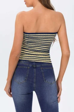 MICAS Tube Tops-Twisted Front Knitted Top