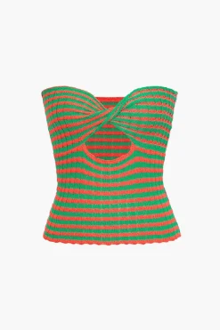 MICAS Tube Tops-Twisted Front Knitted Top