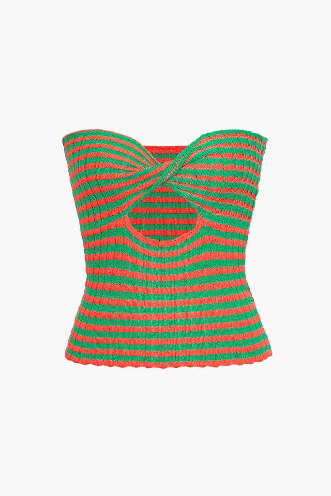 MICAS Tube Tops-Twisted Front Knitted Top