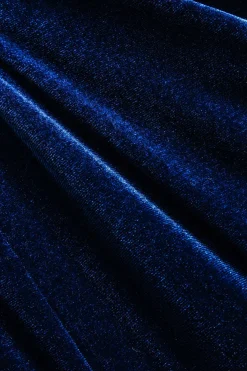 MICAS Mini Dresses-Velvet Sleeveless Mini Dress With Bow Detail DARK BLUE