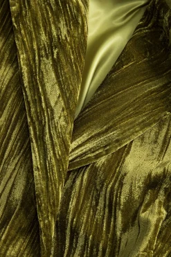 MICAS Outerwear|Outerwear-Velvet Tie-Up Pocket Long Sleeve Jacket OLIVE