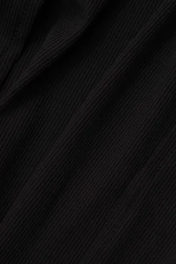 MICAS Long Sleeve Tops|Long Sleeves Tops-V-neck Asymmetric Long Sleeve Top BLACK