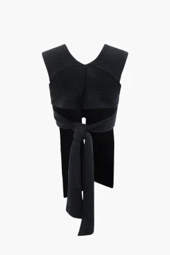 MICAS Knitwear|Knit Tops-V-neck Cross Knot Back Knit Top
