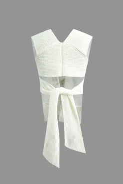 MICAS Knitwear|Knit Tops-V-neck Cross Knot Back Knit Top