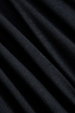 MICAS Long Sleeve Dresses|Maxi Dresses-V-Neck Hollow Out Long Sleeve Maxi Dress BLACK