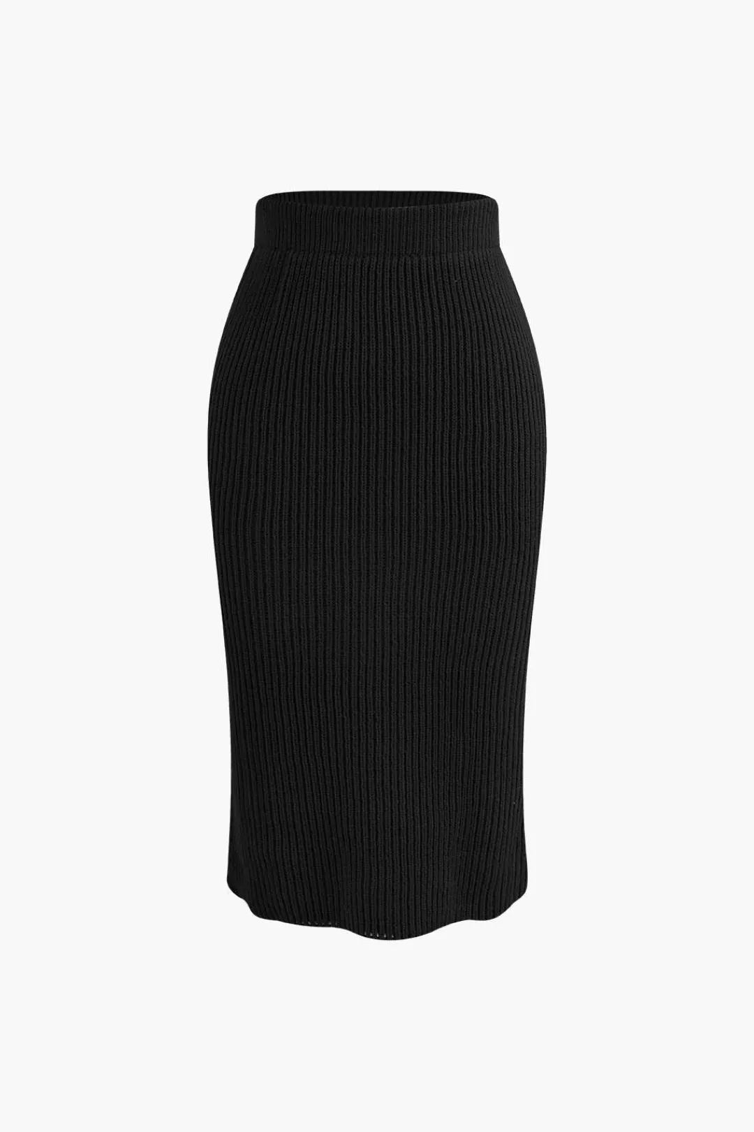 MICAS Knitwear|Knit Sets-V-neck Long Sleeve Sweater And Skirt Set