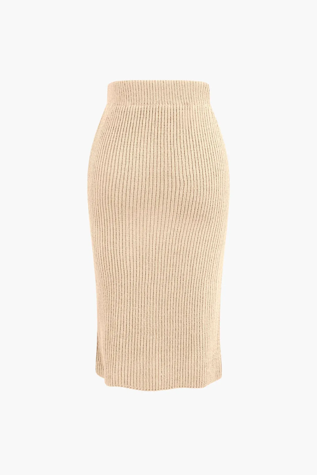 MICAS Knitwear|Knit Sets-V-neck Long Sleeve Sweater And Skirt Set