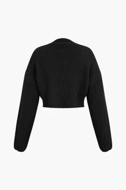 MICAS Knitwear|Knit Sets-V-neck Long Sleeve Sweater And Skirt Set