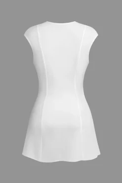 MICAS Mini Dresses-V-neck Mini Dress