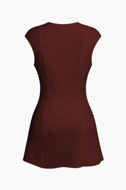 MICAS Mini Dresses-V-neck Mini Dress