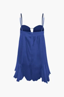 MICAS Mini Dresses-V-neck Rhinestone Decor Mini Dress