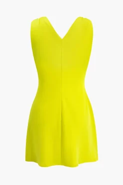 MICAS Mini Dresses-V-Neck Ruched Mini Dress