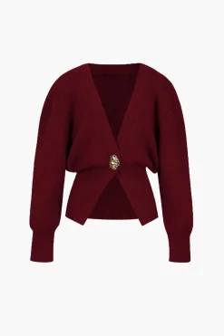 MICAS Knitwear|Outerwear-V-neck Sweater Cardigan