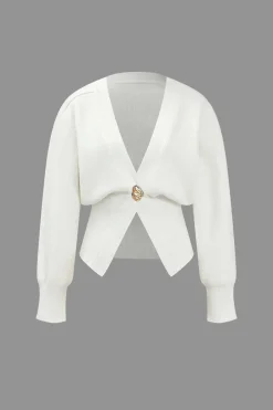 MICAS Knitwear|Outerwear-V-neck Sweater Cardigan