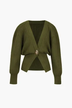 MICAS Knitwear|Outerwear-V-neck Sweater Cardigan