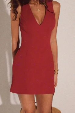 MICAS Mini Dresses-V-neck Tank Mini Dress