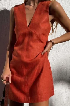 MICAS Mini Dresses-V-neck Tank Mini Dress