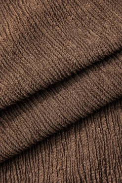 MICAS Midi Dresses-V-neck Tie Halter Slit Midi Dress COFFEE