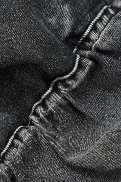 MICAS Skirts-V-waist Buckle Flap Pocket Denim Cargo Skirt