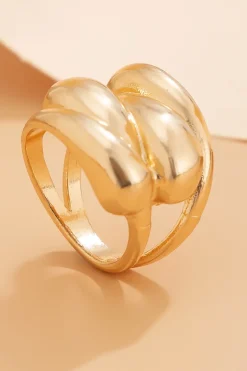 MICAS Accessories-Water Droplet Ring GOLD