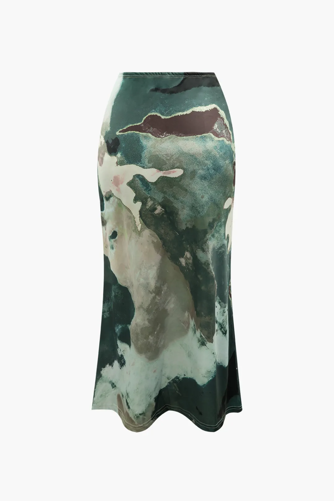 MICAS Skirts-Watercolor Print Midi Skirt MULTICOLOR