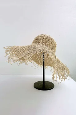 MICAS Accessories-Woven Straw Fisherman Hat BEIGE