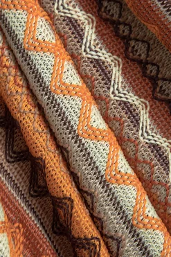 MICAS Knitwear|Maxi Dresses-Zigzag Stripe Halter Backless Knit Maxi Dress MULTICOLOR