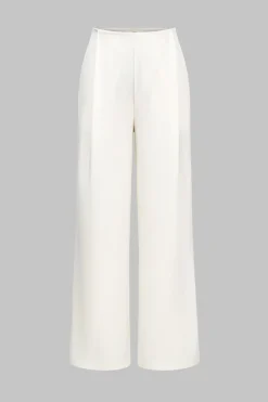 MICAS Pants-Zipper Detail High Waist Trousers IVORY